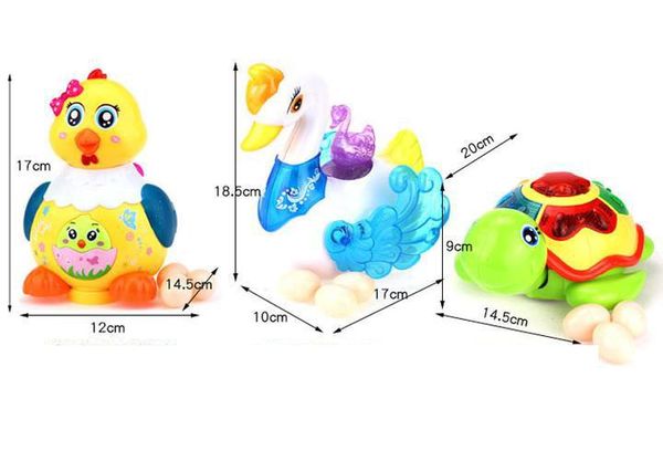 Crianças Kids Brinquedos Electronic Animais automaticamente Eletrônico põem ovos Brinquedos para meninas Meninos Turtles Swan and Chicken caçoa o presente