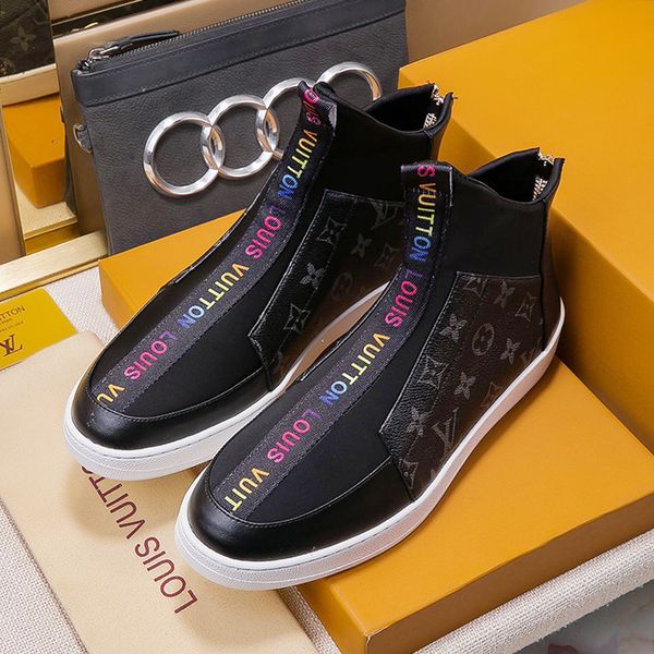 

Men fa hion ankle boot zipper ca ual men hoe waterproof chau ure pour homme luxury ca ual hoe for men fa hion boot hot, Black
