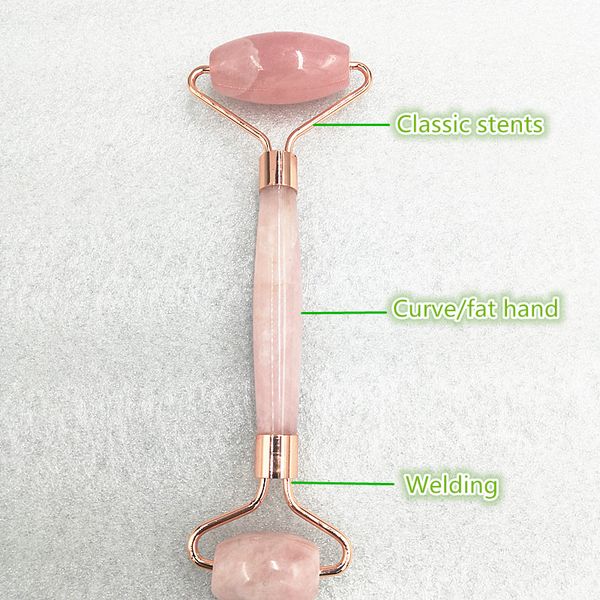 

Свободная перевозка груза KCONYD оптовой продажи фабрики высокого качества 100% Natural Jade Face Роликовые Rose quartzl-Fat ручной Классический стенты