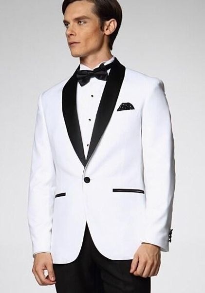 

2020 white wedding tuxedos for men man suit blazer and pants groom tuxedos man suit wedding groomsman men(jacket+pants+tie, Black;gray