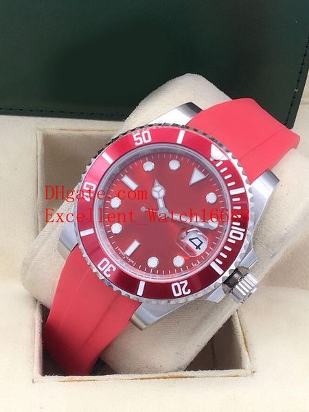 

sell mens watches 40 mm 116610 116613 116618 116619 116610lv ceramic bezel asia 2813 automatic mechanical rubber strap mens watch wat, Slivery;brown