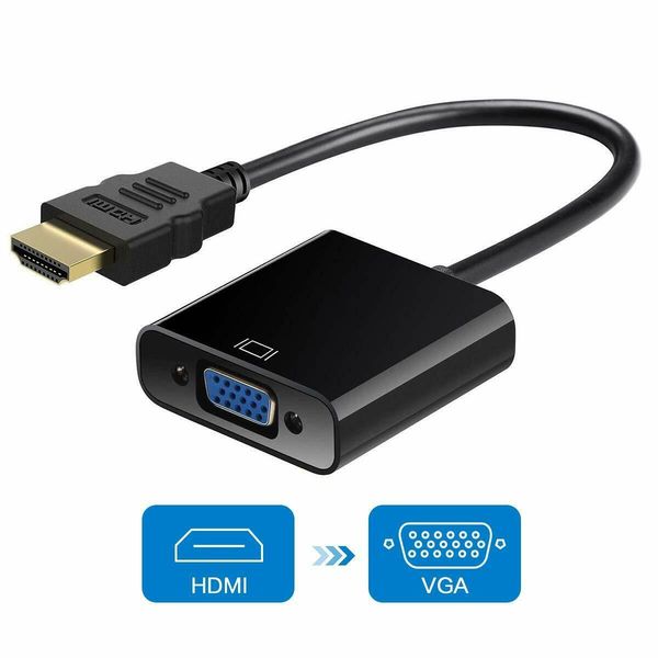 

бесплатная доставка dhl 100шт hdmi мужчина к vga женский адаптер для chromebooks портативного компьютера проектор hdtv full hd 1080p