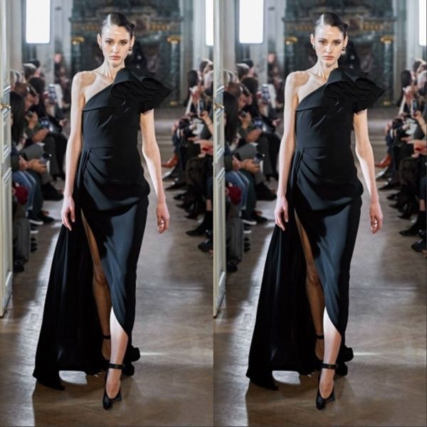 

блэк платья выпускного вечера черного цвета с разрезом на спине, одно плечо, вечернее платье, вечернее платье, вечернее платье, Black