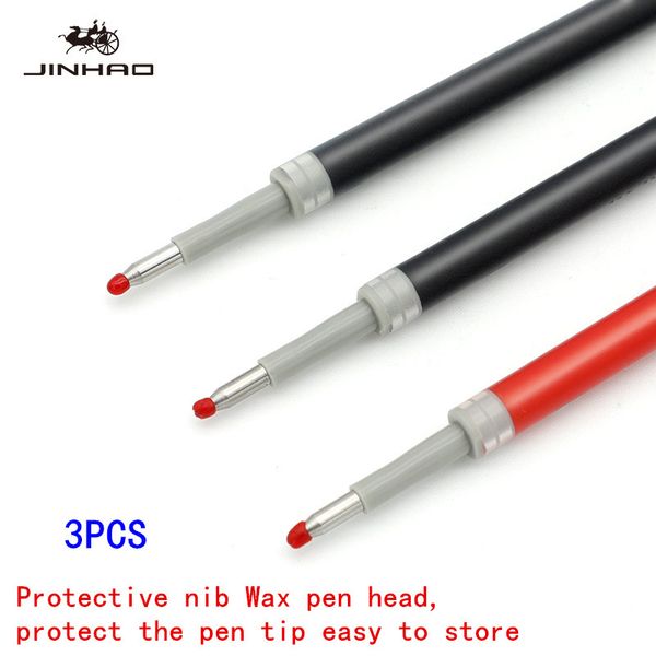 

art supplies 3pcs gel pens refill refill red black rollerpen ink assortment wholesale stationery ballpoint pen refills 0.5mm, Black;red