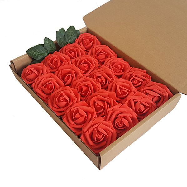 

new fashion - 20pcs artificial flowers wedding decoration rose foam flowers for wedding decoration home decor diy flower bear