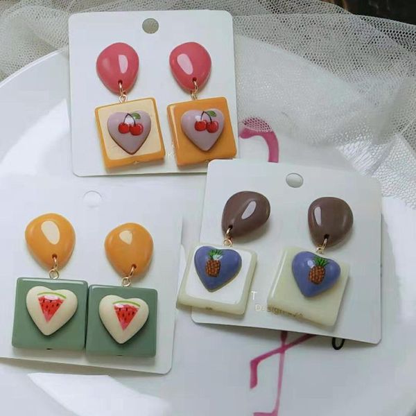 

earrings fruit cute earrings female mini girl is all-match earrings jewelry, Golden