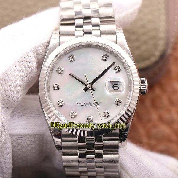 

ew v2 version datejust 36mm m126234-0019 116234 cal.3235 automatic 126234 mens watch mother of pearl dial sport luxury designer watches, Slivery;brown