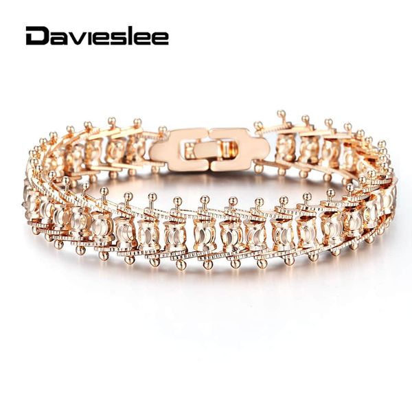 

585 rose gold bracelet bangle for women hammered centipede smooth carved beads ball link chain wristband bracelet gifts lcbm03, Black