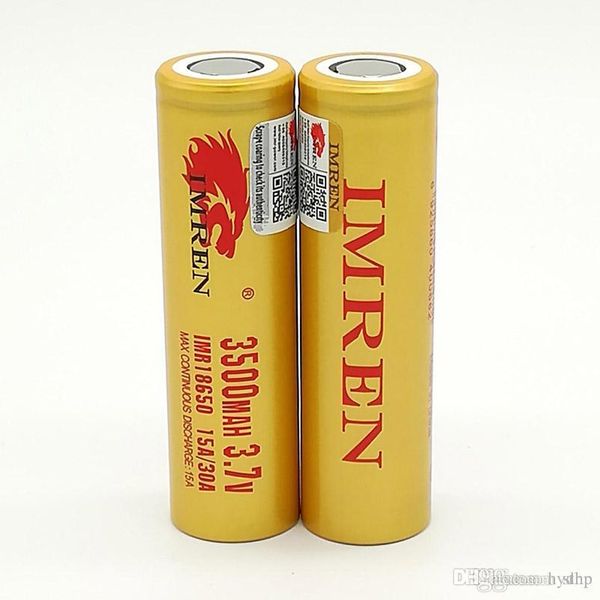 

300pcs 100% imr 30a 18650 battery 3500mah imr 3.7v lg sony samsung rechargable lithium batteries cell