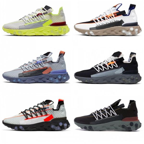 

black anthracite react lw wr mid ispa men women running shoes ghost aqua wolf grey platinum volt summit white mens trainer sports sneakers, White;red