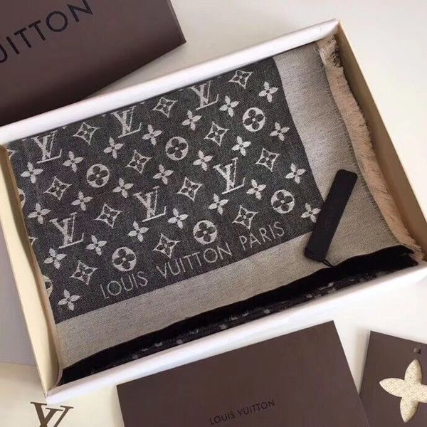 

2019 new fashion winter no louis vuitton brand 100% cashmere scarf for men and women classic check shawls and scarfs, Blue;gray