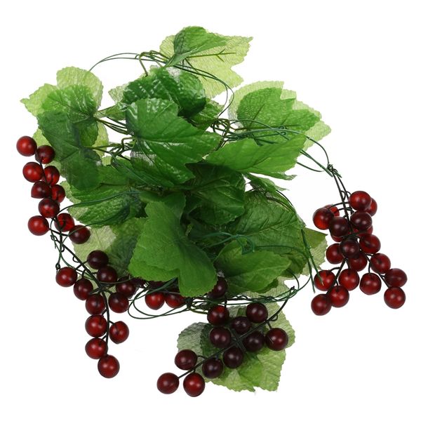 

css 2x artificial grape vine garland fruit for home garden decoration