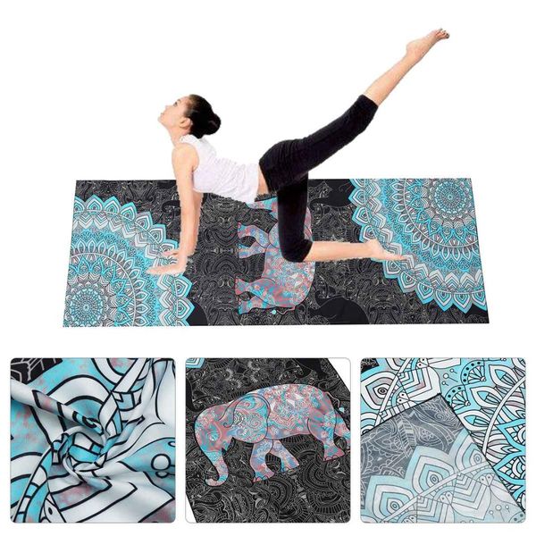 

183*63cm microfiber ultra absorbent yoga blanket carpet non slip yoga mat towel sport fitness gym warm up pilates printing mats