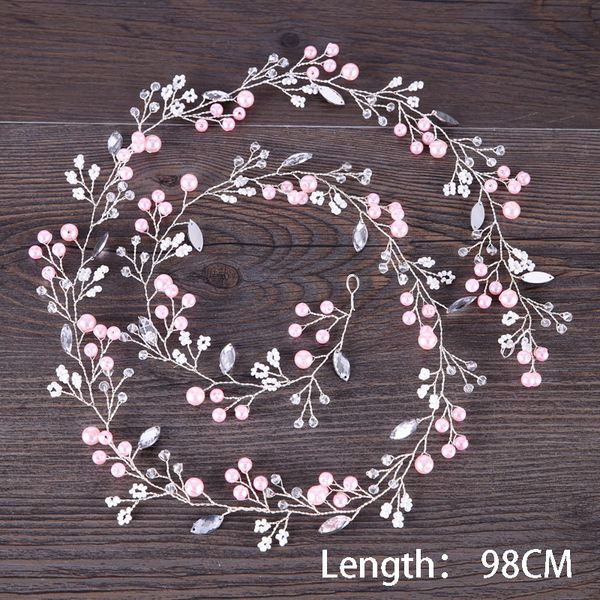 

new handmade extra long 98cm crystal beads wedding bridal hair vine brides head accessories dropshipping