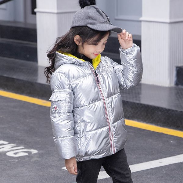 

winter down jacket space down jacket coat silver boys' baby children's wear children's thickened winter coat, Blue;gray