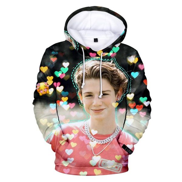 

fashionable payton moormeier kids hoodies men's boys sweatshirts women's girls casual pullovers hip hop street wear 3d hooded, Black