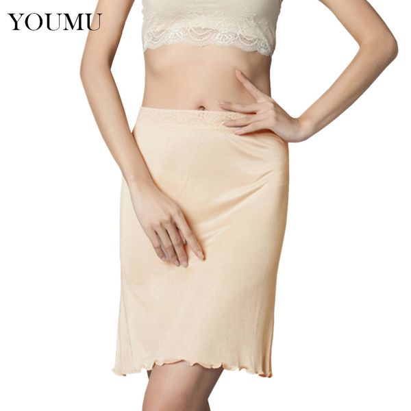 

petticoat woman slip imitated silk petticoat half slips underskirt midi fit lingerie underdress -xl new fashion 207-086, Black;red