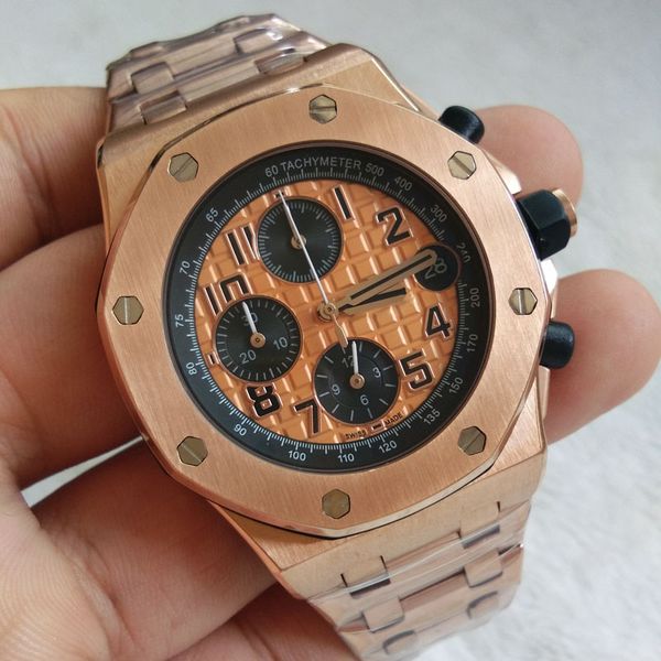 

sport relogio watches watch men man new mens chronograph masculino clock gift stainless steel wristwatch quartz rose full watch gold nmrlq, Slivery;brown