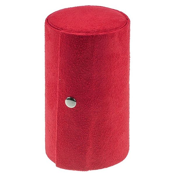 

velvet jewelry box travel 3-layer roll-up snap storage earring bracelet display q0ke, Pink;blue