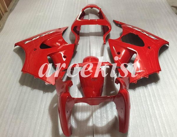 

мотоцикл нового abs инъекция полных обтекатели комплекты fit для kawasaki ninja zx-6r 2000 2001 2002 636 zx6r кузов установлен красный