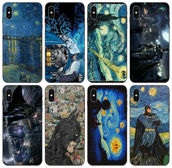 

[tongtrade] starry night batman case for iphone 8p 7p 6p 5p plus x xs 11 pro max galaxy a10 a10e a10s huawei p20 lite xiaomi play vogue case