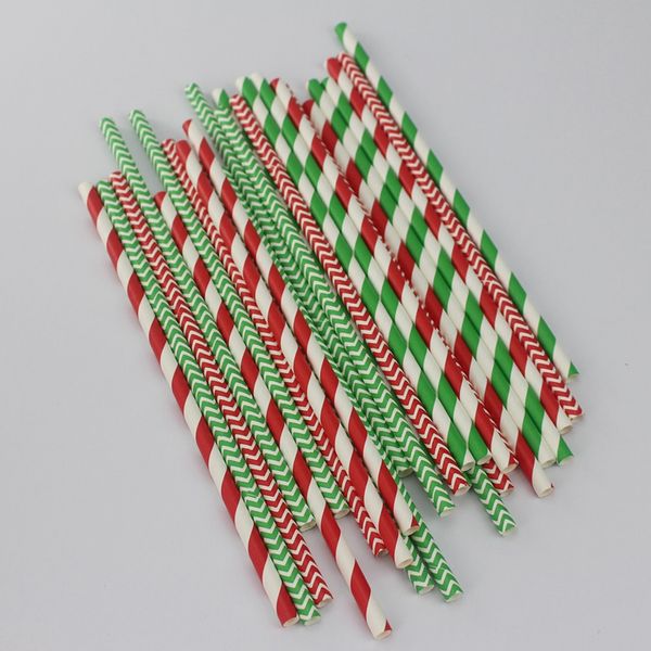 

200pcs disposable straws paper drinking straw decorative supplies christmas paper straws party supplies disposable cups straws