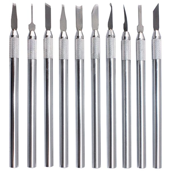 

10 pcs wax carving knife kit sculpture blades wax pottery clay sculpting carving modeling tool jewelry tools