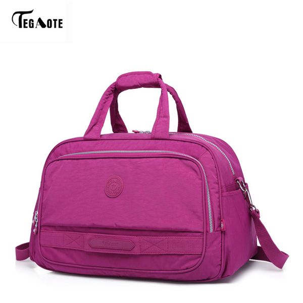 

tegaote men's travel bag fashion nylon solid large capacity duffle business trip big luggage bags travel totes women