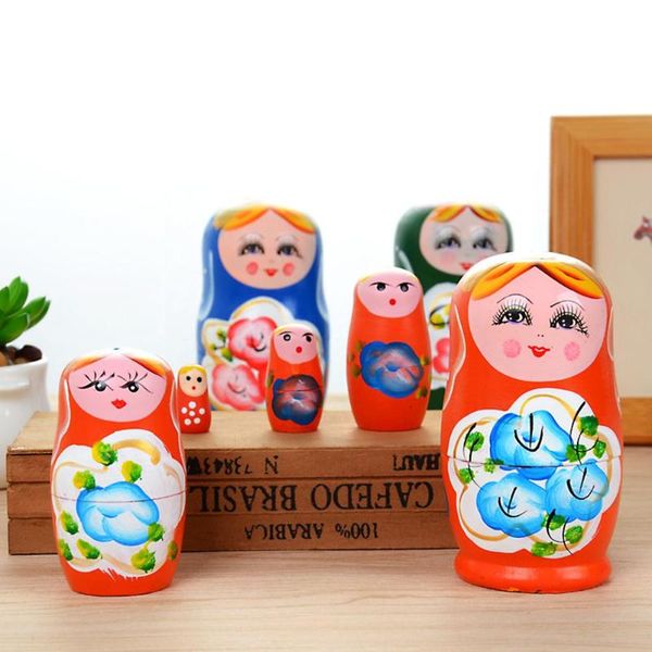 

novelty russian nesting wooden matryoshka doll set hand painted decor russian nesting dolls baby toy girl doll