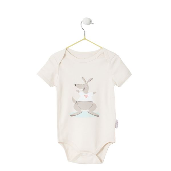 

red kangaroo baby organic cotton short sleeve bodysuits (12mt
