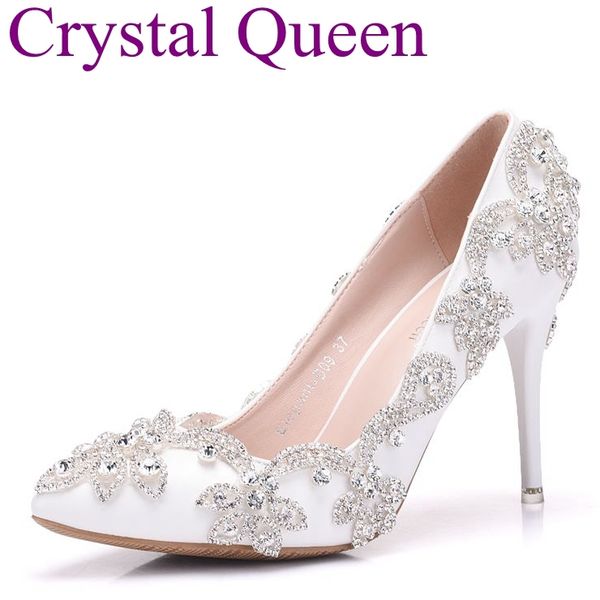 

spring white rhinestone wedding shoes high-heeled bridal shoes elegant thin heels pumps pointed toe high heel shoes, Black