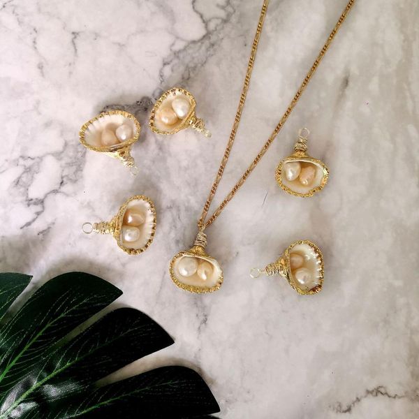 

2020 fashion handmade natural pearl gold cowrie shell choker necklace for women girl boho seashell beach summer jewelry gift, Silver