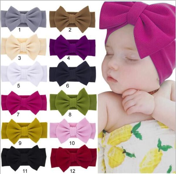 

INS Lovely Big Bow headbands Candy Color Hair accessories fashion lovely bow kids baby children hairband free ship