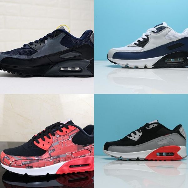 

New Brand 90s Original Infrared Blue Recall Tour Yellow Casual Shoes We Love Bright Crimson Print 90 Cushion Obsidian Dark Stucco Sneakers