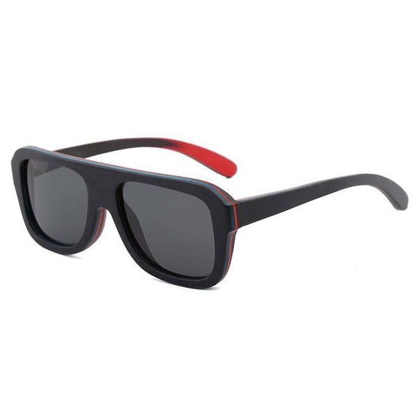 

berwer retro handmade colored wooden frame sunglasses polarized women men multicolor sun glasses uv400 eyeglasses for driving, Blue