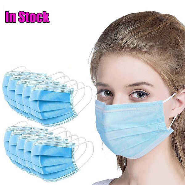 

dhl disposable masks 3-layer protective face mask anti pm2.5 breathable facial disposable dust mask in stock