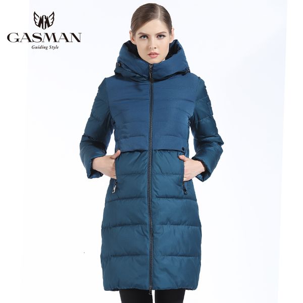 

gasman 2019 brand women winter jacket and coat slim long women thick down parka hooded women's coat bio down jacket for women y190926, Black;white