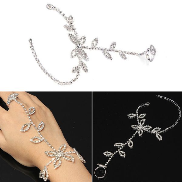 

pulseira bracelets wedding accessory crystal bracelet, Golden;silver