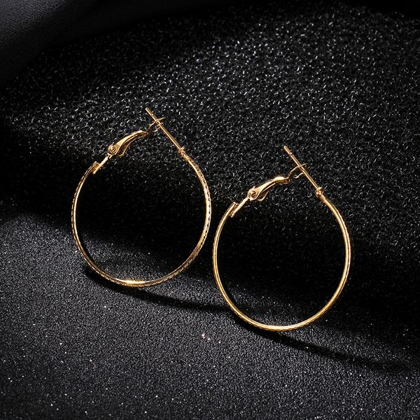 

super gear metal earrings europe and america exaggerated gold big circle hiphop hip-hop dance ear punk, Golden