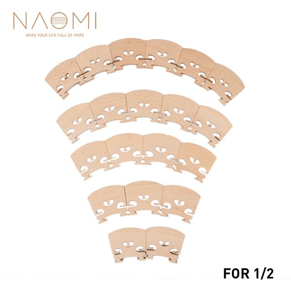 

naomi violin bridge 20pcs violin 1/2 bridge for 1/2 violin maple wood bridge parts accessories new set