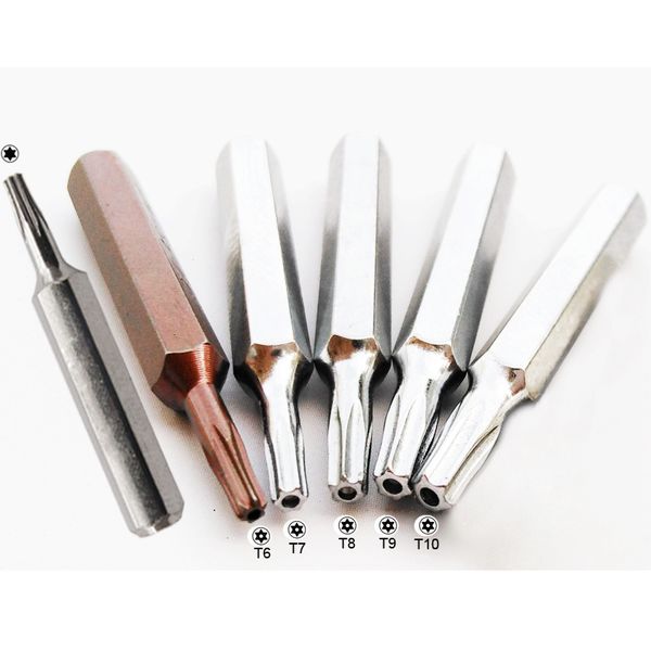 

magnetic screwdriver bits set t5,t6,t7,t8,t9,t10 security torx bit, 6pcs/lot