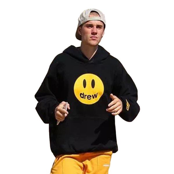 

justin bieber drew house mascot hoodie autumn spring style hip hop dh drew house tie-dye women and men sweatshirt, White;black
