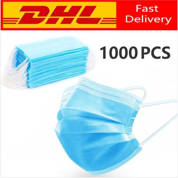 

Stock! DHL Delivery immediately Disposable Face Masks with Elastic Ear Loop 3 Ply Breathable for Blocking Dust Air Anti-Pollution Mask 20
