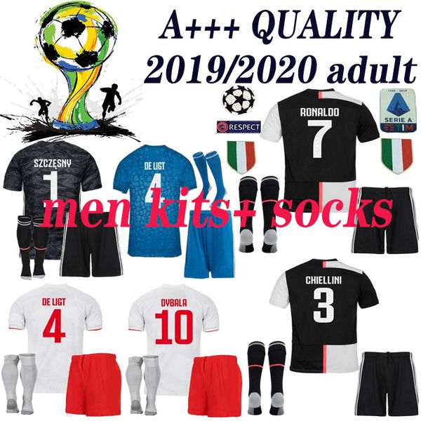 

2019 2020 kit ock ronaldo occer jer ey 2020 juve home away de ligt dybala higuain buffon futbol cami a maillot football hirt, Black;red