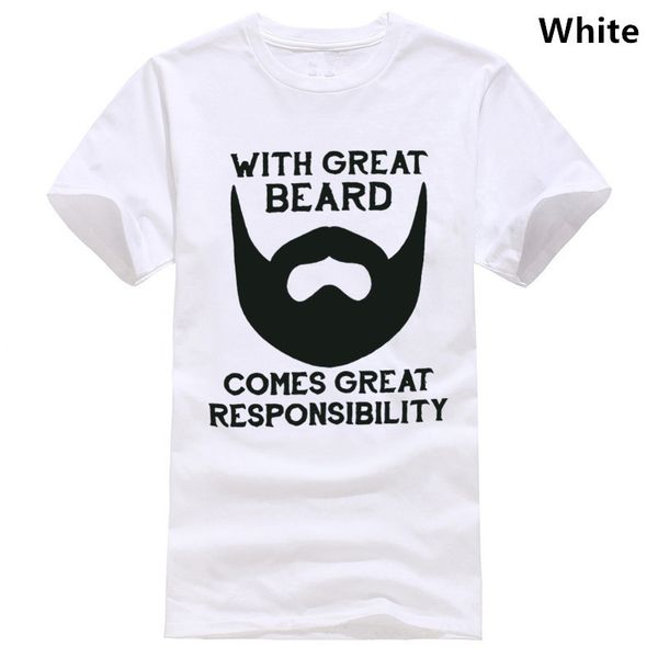 

с большой бородой приходит большая ответственность футболка мужская папа муж юбилей папа отец футболка s-3xl heather, White;black