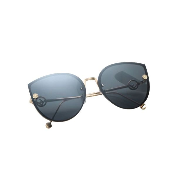 

women trendy big square metal cat eye sunglasses outdoor driving eyewear multicolor 094b, White;black