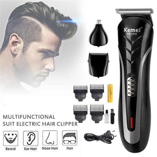 

professional men hair trimmer rechargeable electric nose hair clipper razor beard shaver haircut cutting machine scissors