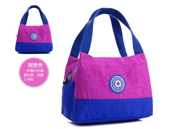 

wholesale- women handbag constract color oxford waterproof picnic bags tote designer lady shopping bag lunch bag