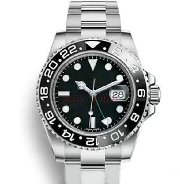 

Luxury new gent 039 gmt ii automatic watche tainle teel dive blue red ceramic circle ma ter 40mm men watch relogio men watche