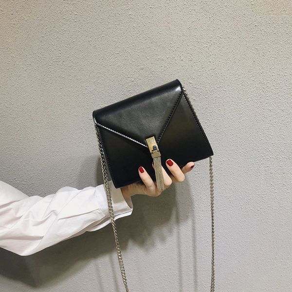 

ladies handbag 2020 new fringed pu small square bag french niche bag shoulder messenger